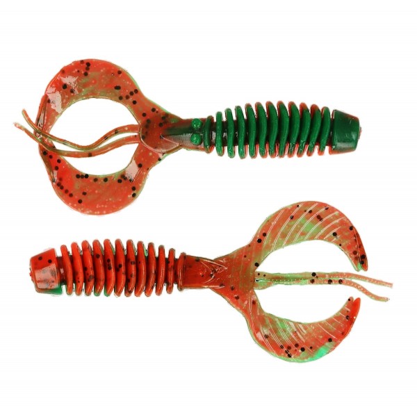 Силиконовая приманка на хищную рыбу, ZEOX Trigger Craw, длина 3,2 дюймов, 6шт/уп, цвет №204 GRPP